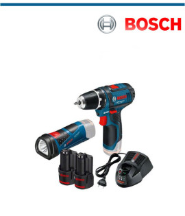 Акумулаторен винтоверт Bosch GSR 12V-15 + LED фенер GLI Pocket 