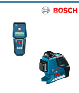 Линеен лазерен нивелир Bosch  GLL 3-80 P в комплект с детектор GMS 100 